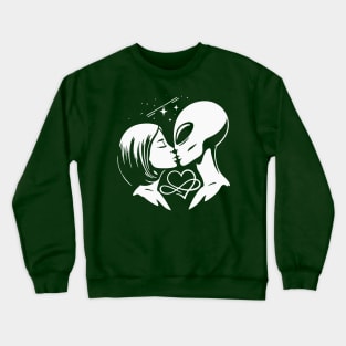 Alien Kissing Human Crewneck Sweatshirt